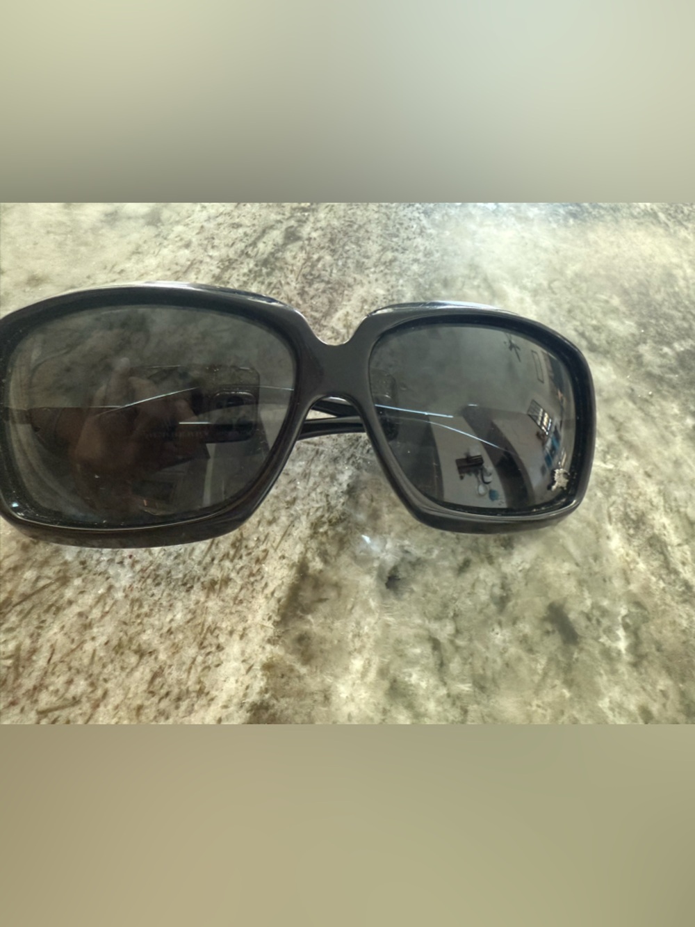 Burberry Vintage Black Women's Square Sunglasses